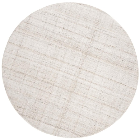 Safavieh 6 x 6 ft. Abstract 141D Hand Tufted Round Area Rug; Ivory & Beige ABT141D-6R